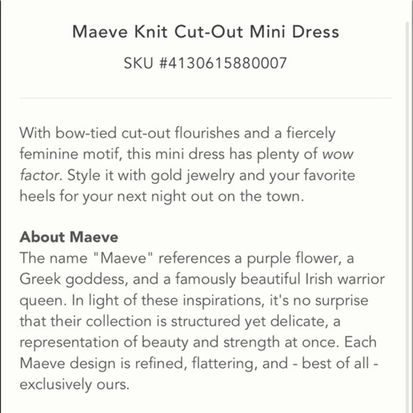 Anthropologie Maeve cut out knit mini dress - Picture 4 of 4